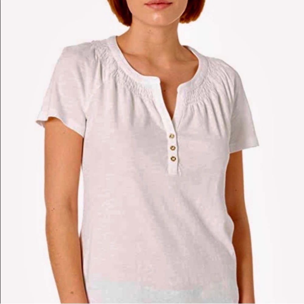 Lilly Pulitzer Essie Top in Resort White